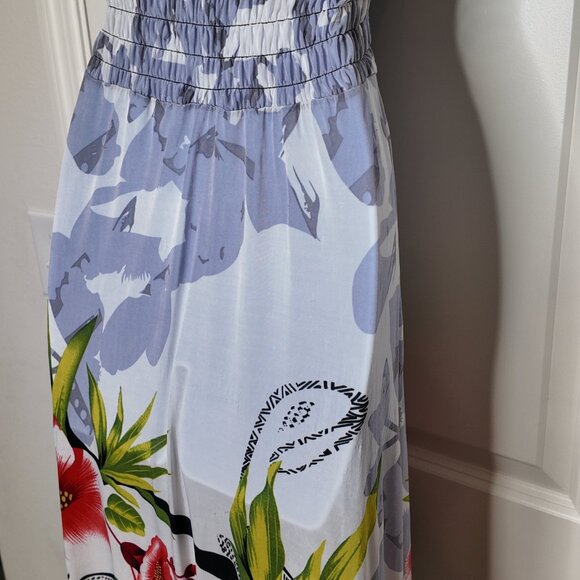 Hibiscus flower Y2K swim suit cover up halter dress Size M - Picture 3 of 12